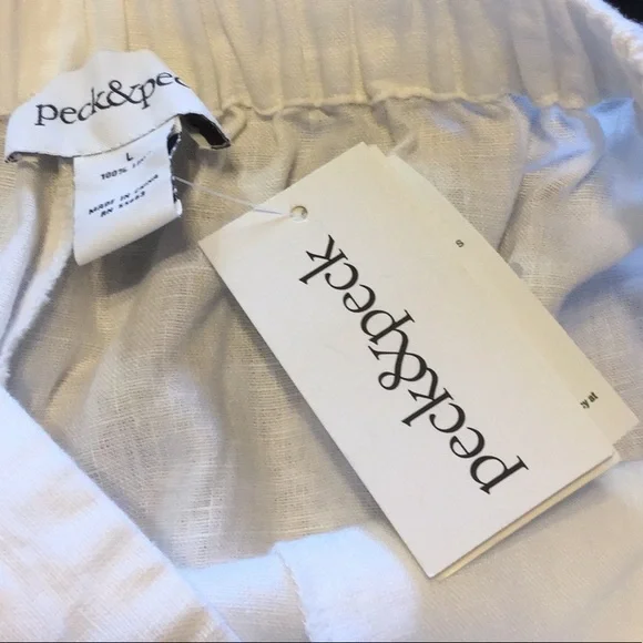 Peck & Peck White Linen Pants NWT - Picture 4 of 4